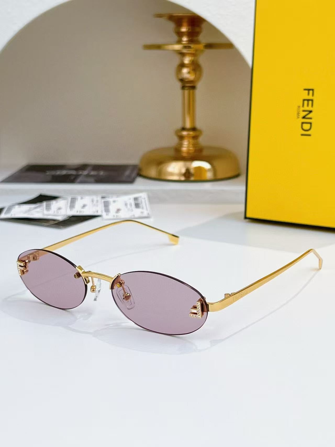 Double F frameless sunglasses