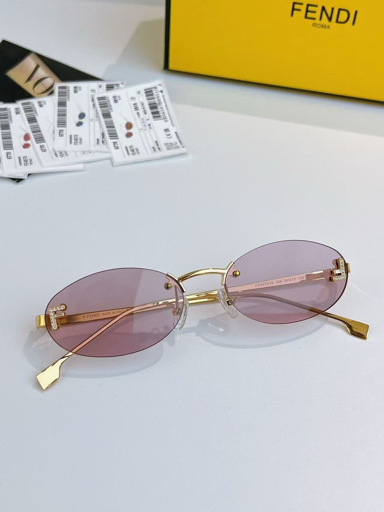 Double F frameless sunglasses