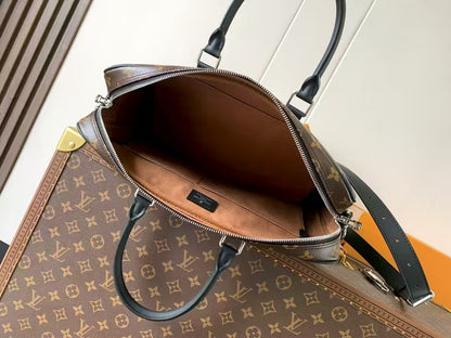 PORTE- DOCUMENTS VOYAGE NM HANDBAG 36 IN BROWN DAMIER