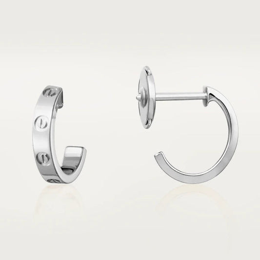 [AURORA]LOVE EARRINGS 2.65MM SILVER
