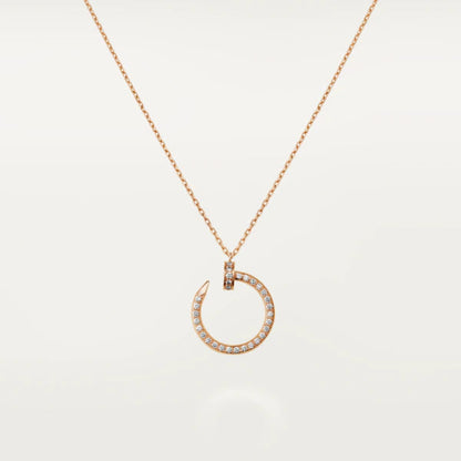[AURORA]JUSTE NECKLACE PINK GOLD DIAMONDS