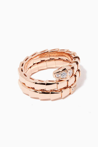 [AURORA]SERPENTS DOUBLE ROW DIAMOND RING