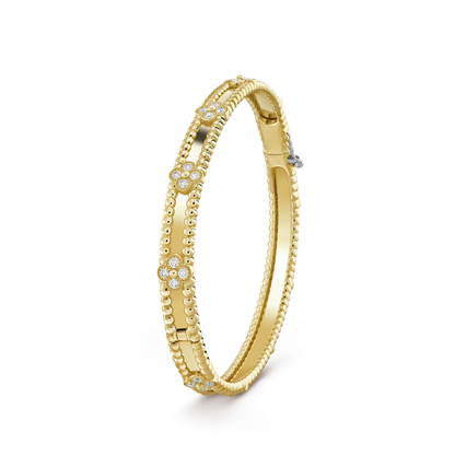 [AURORA]CLOVER BRACELET 4MM DIAMONDS