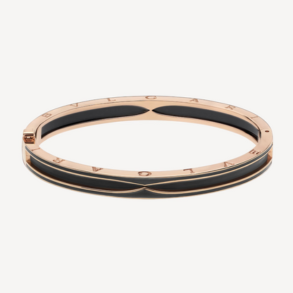 [AURORA]ZERO 1 PINK GOLD WITH MATTE BLACK CERAMIC BRACELET