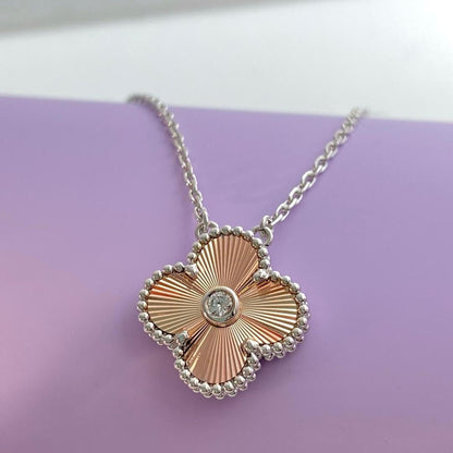 [AURORA]CLOVER 15MM DIAMOND LASER NECKLACE- CHRISTMAS 2024 SPECIAL EDITION