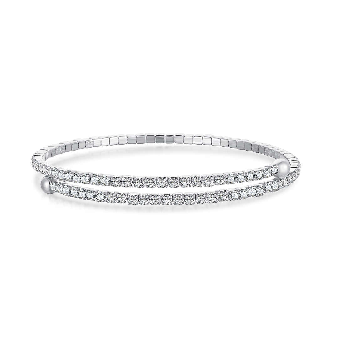 [AURORA]Row of Diamonds Round Fashion Bracelet