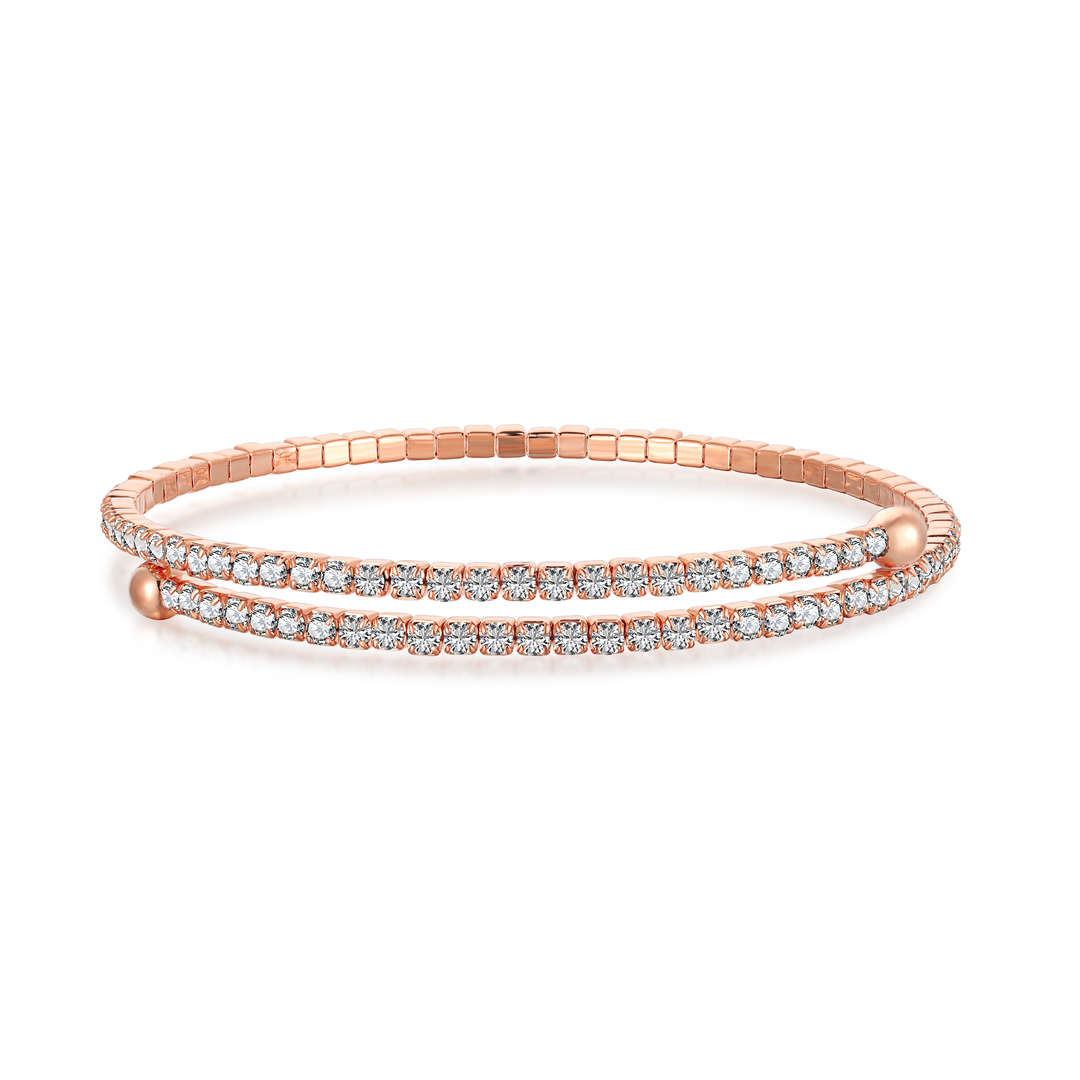 [AURORA]Row of Diamonds Round Fashion Bracelet