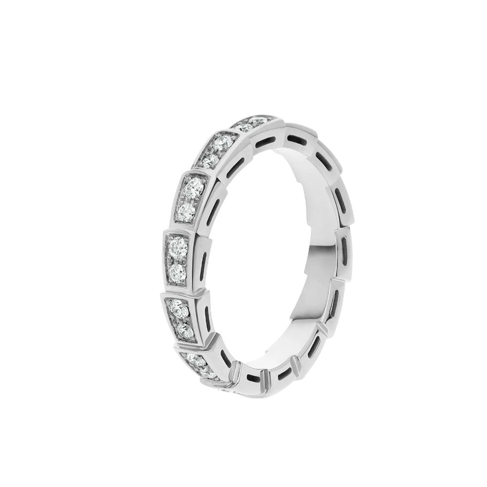 [AURORA]SERPENTI RING SILVER DIAMOND PAVED 3MM