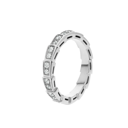 [AURORA]SERPENTI RING SILVER DIAMOND PAVED 3MM