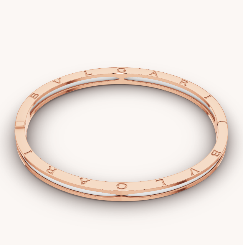 [AURORA]ZERO 1 PINK GOLD WITH WHITE CERAMIC BRACELET
