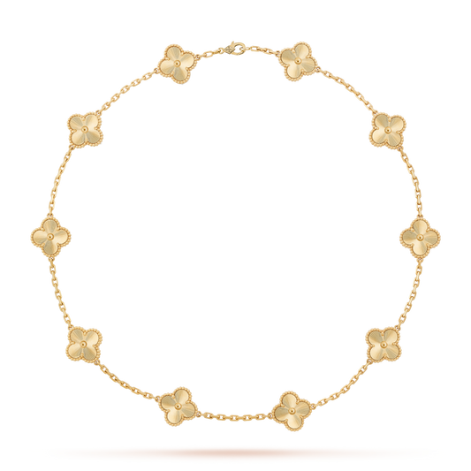 [AURORA]CLOVER 10 MOTIFS LASER NECKLACE