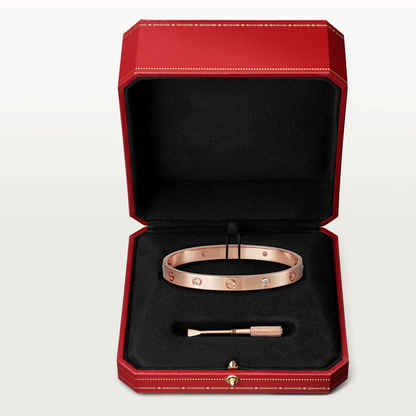 [AURORA]LOVE BRACELET 6.1MM 4 DIAMONDS