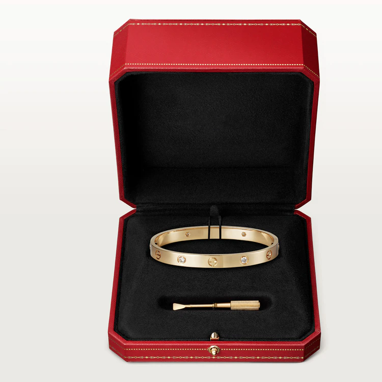 [AURORA]LOVE BRACELET 6.1MM 4 DIAMONDS