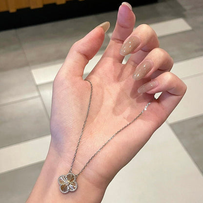 [AURORA]CLOVER 15MM DIAMOND LASER NECKLACE- CHRISTMAS 2024 SPECIAL EDITION