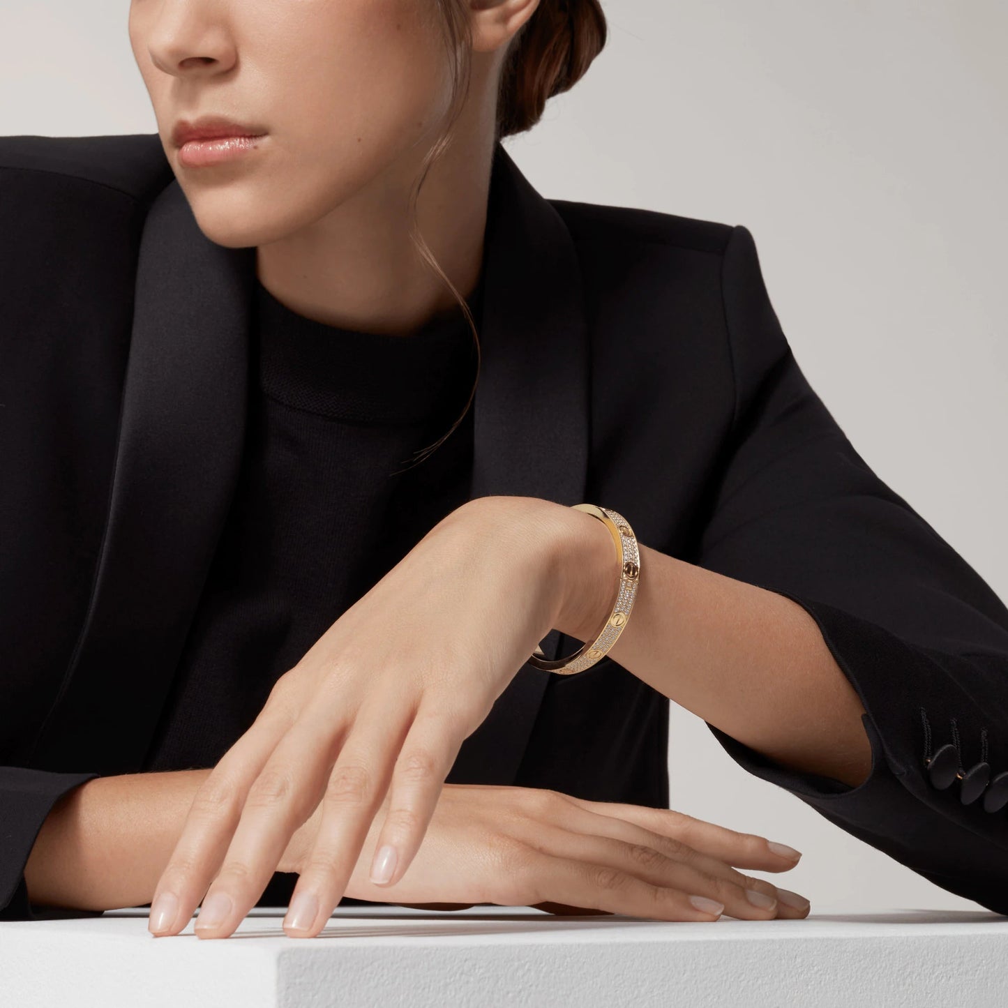 [AURORA]LOVE BRACELET 6.1MM DIAMOND-PAVED