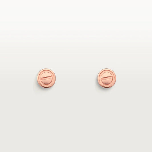 [AURORA]LOVE EARRINGS PINK GOLD 10MM