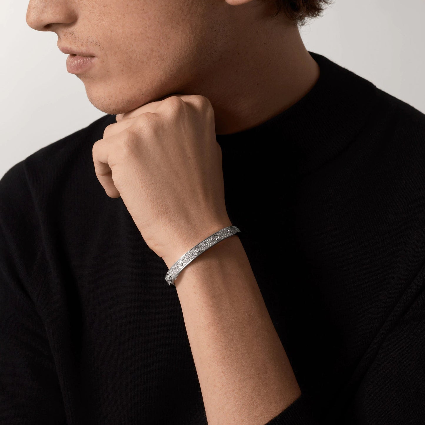 [AURORA]LOVE BRACELET 6.1MM DIAMOND-PAVED 10 BIG DIAMONDS