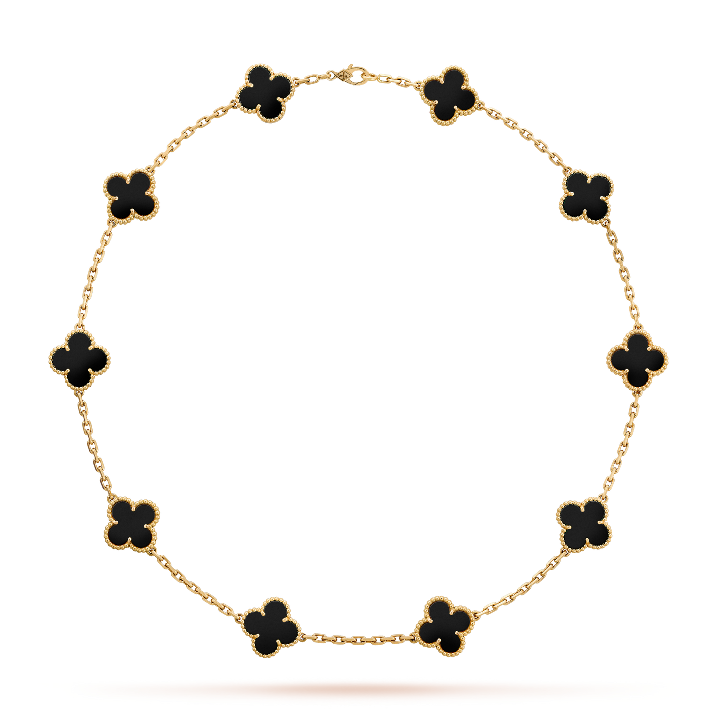 [AURORA]CLOVER 10 MOTIFS ONYX NECKLACE