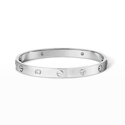 [AURORA]LOVE BRACELET 6.1MM 4 DIAMONDS