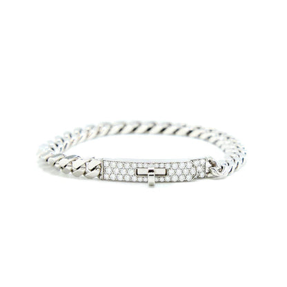 [AURORA]KELLY CHAIN SILVER DIAMOND BRACELET