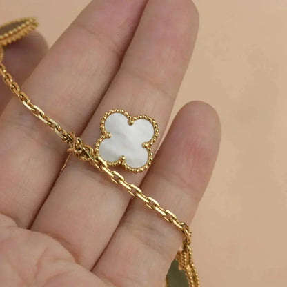 [AURORA]LUCKY SPRING 5 MOTIF GOLD BRACELET