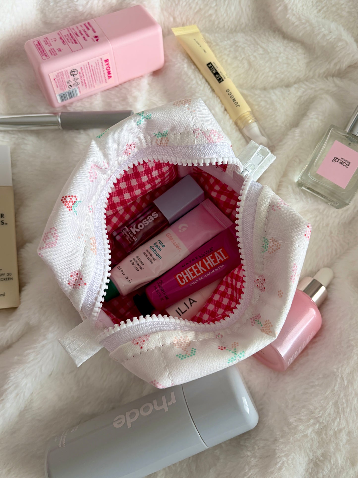 [AURORA]CLOVER 6 MOTIF RED AGATE BRACELET