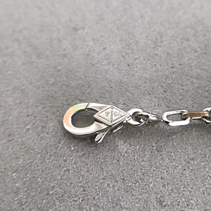 [AURORA]CLOVER 5 MOTIF ONYXS DIAMOND BRACELET SILVER