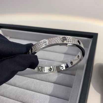 [AURORA]LOVE BRACELET 6.1MM DIAMOND-PAVED CERAMIC