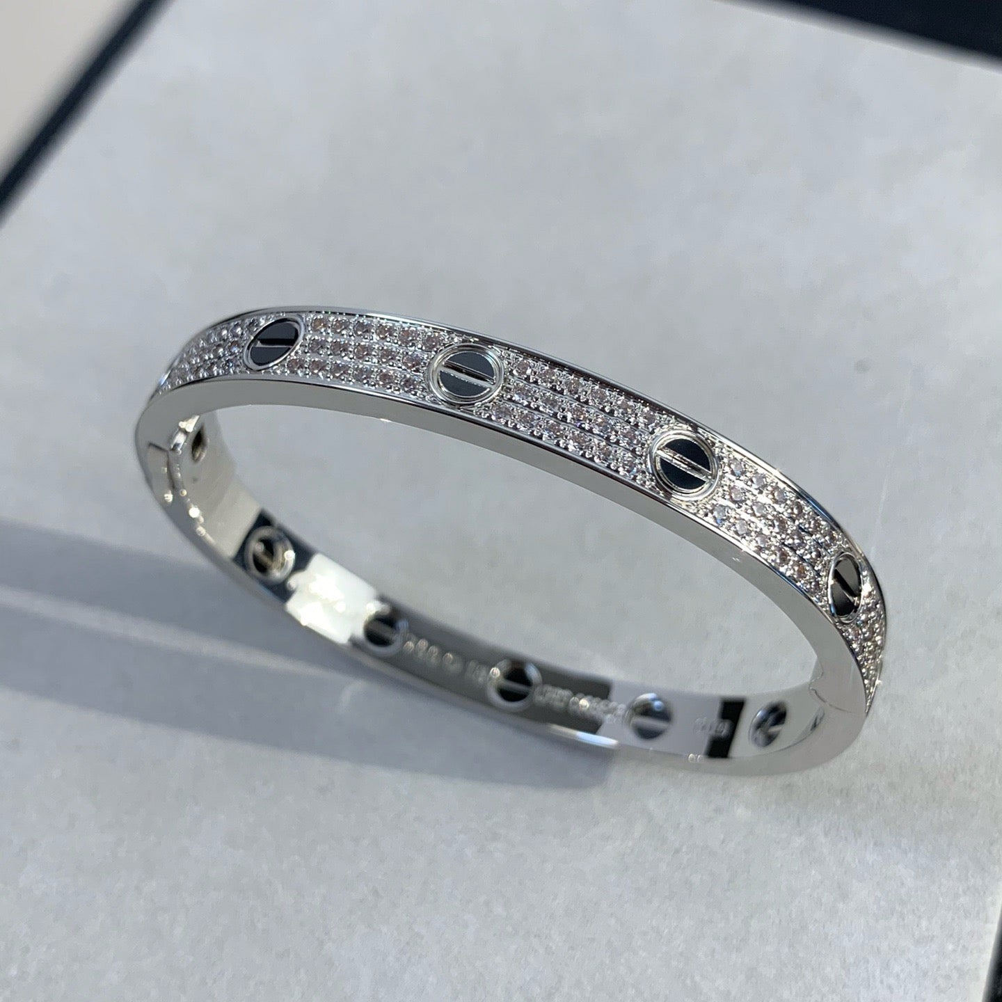 [AURORA]LOVE BRACELET 6.1MM DIAMOND-PAVED CERAMIC