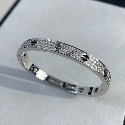 [AURORA]LOVE BRACELET 6.1MM DIAMOND-PAVED CERAMIC