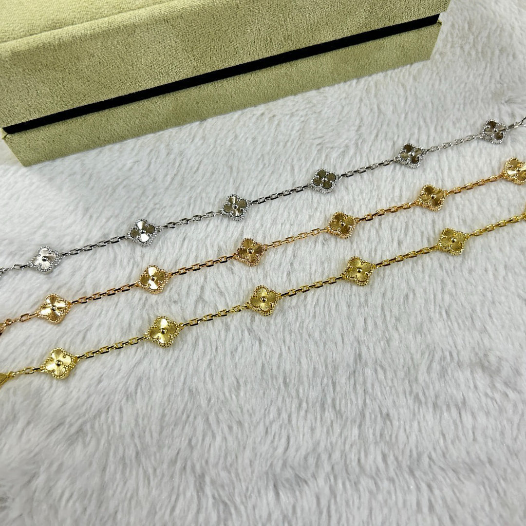 [AURORA]CLOVER 6 MOTIF DIAMOND BRACELET