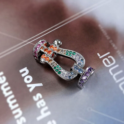 [AURORA]FORCE LARGE HORSESHOE CLASP  METAL BRACELET