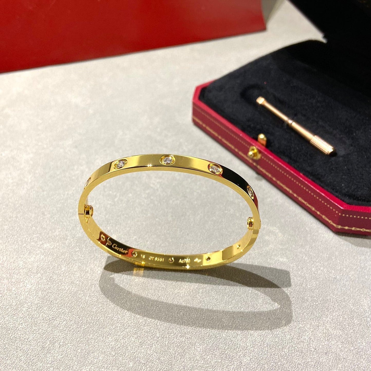 [AURORA]LOVE BRACELET 6.1MM 10 DIAMONDS