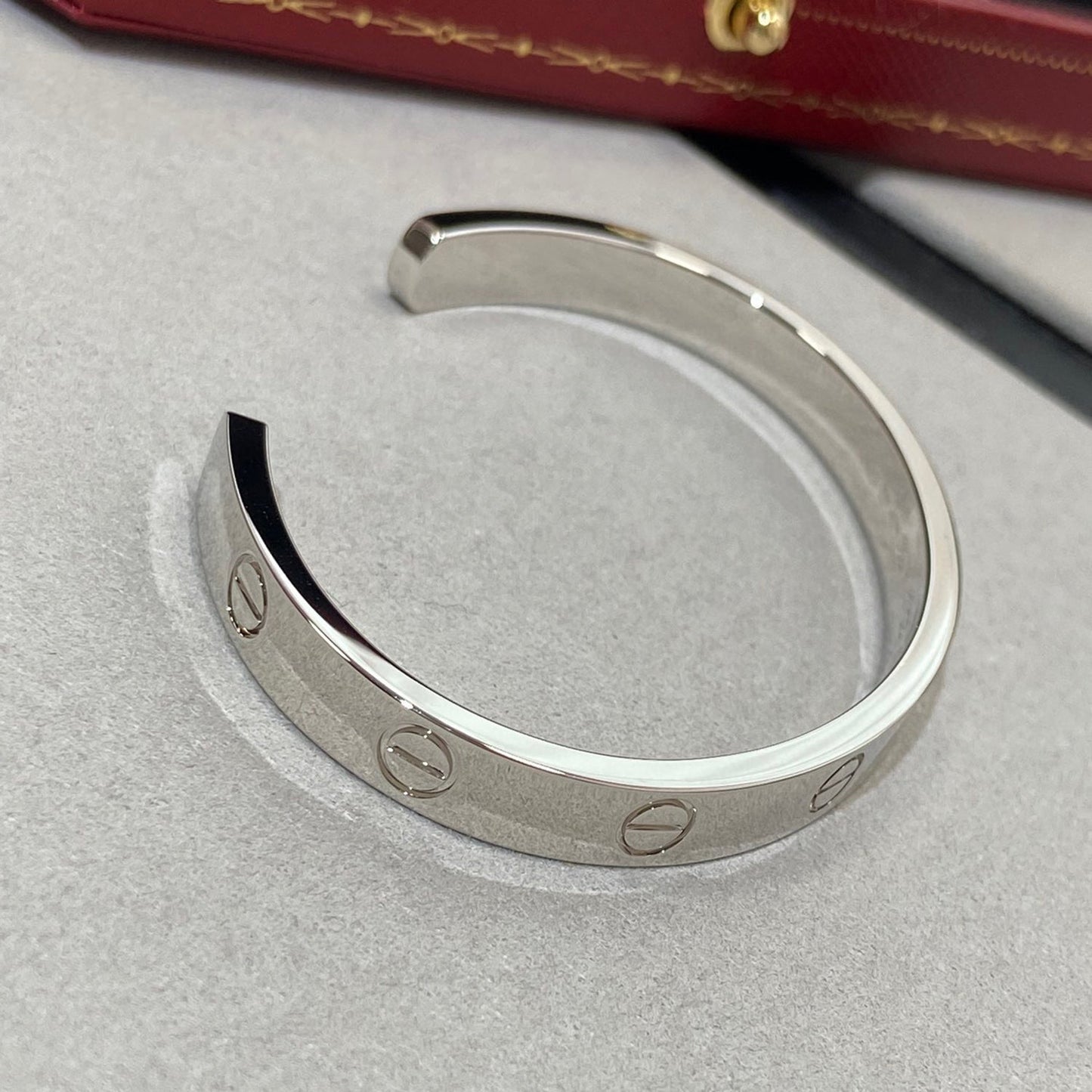 [AURORA]LOVE BRACELET 6.1MM 1 DIAMOND OPEN CUFF