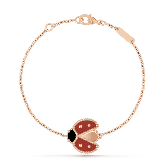 [AURORA]LUCKY SPRING 1 MOTIF PINK GOLD BRACELET