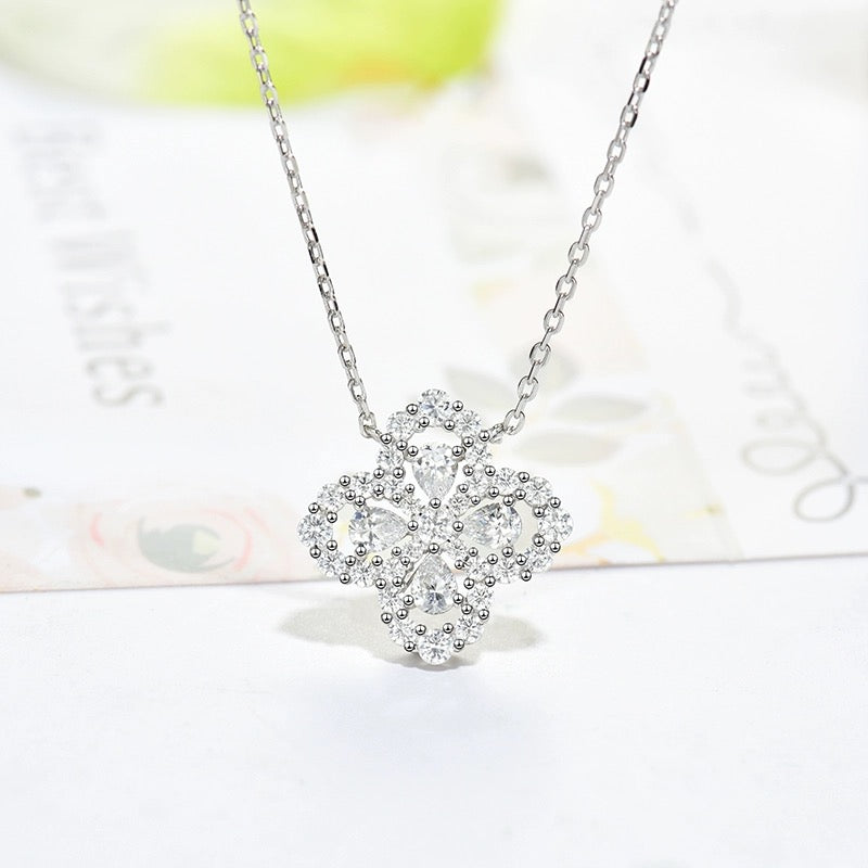 [AURORA]LOOP NECKLACE FULL MOTIF DIAMOND 16MM MULTIPLE COLORS