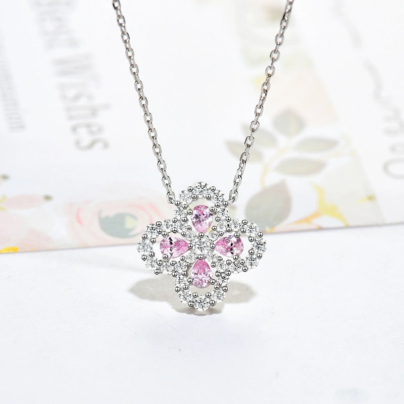 [AURORA]LOOP NECKLACE FULL MOTIF DIAMOND 16MM MULTIPLE COLORS