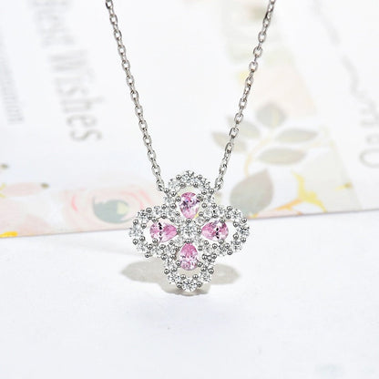 [AURORA]LOOP NECKLACE FULL MOTIF DIAMOND 16MM MULTIPLE COLORS