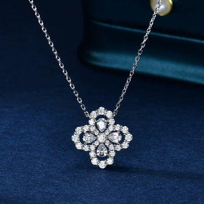 [AURORA]LOOP NECKLACE FULL MOTIF DIAMOND 16MM MULTIPLE COLORS