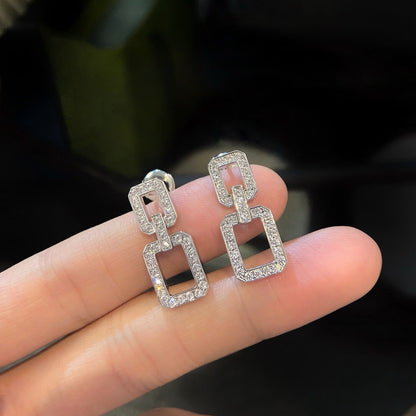 [AURORA]LINKS MEDIUM EARRINGS DIAMOND