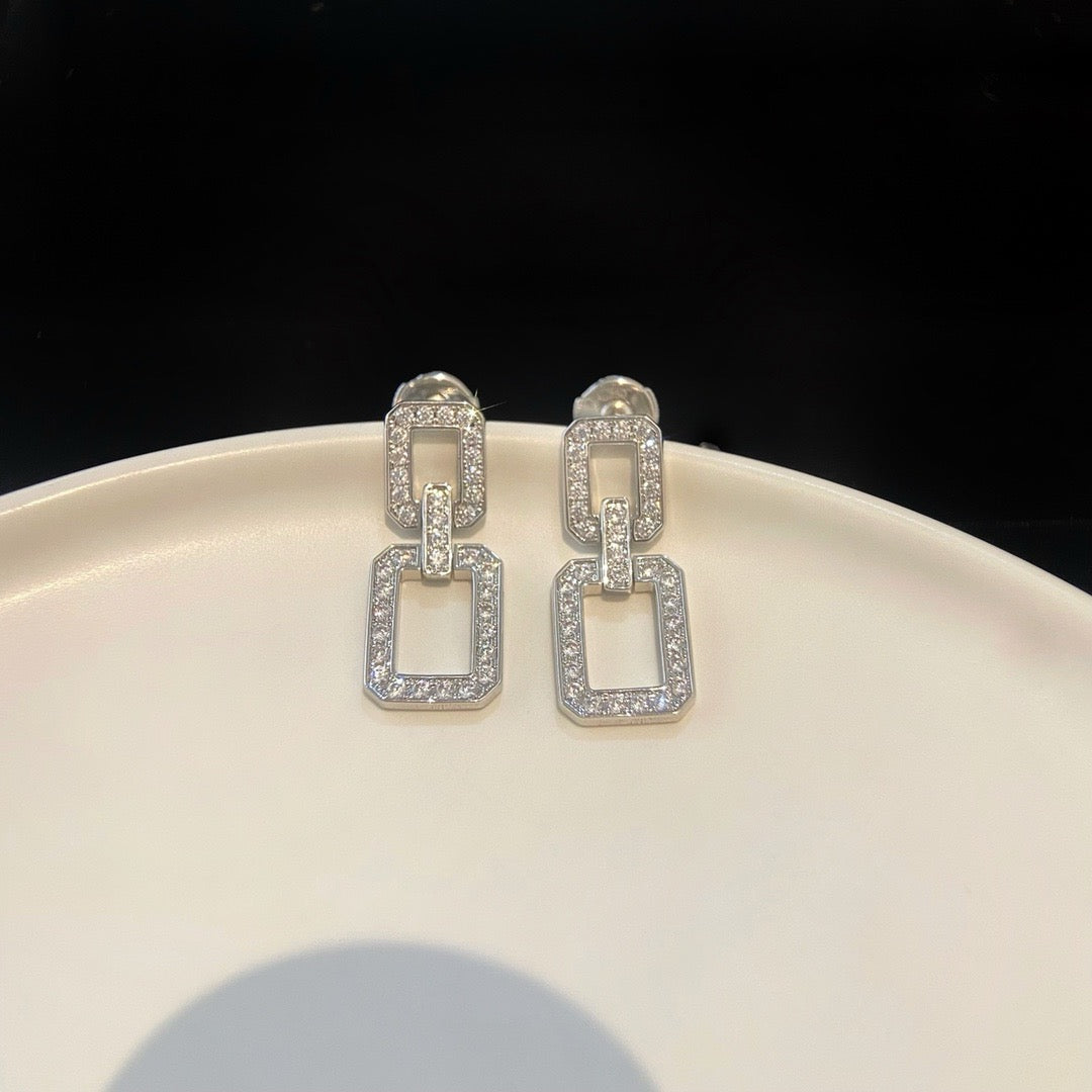 [AURORA]LINKS MEDIUM EARRINGS DIAMOND