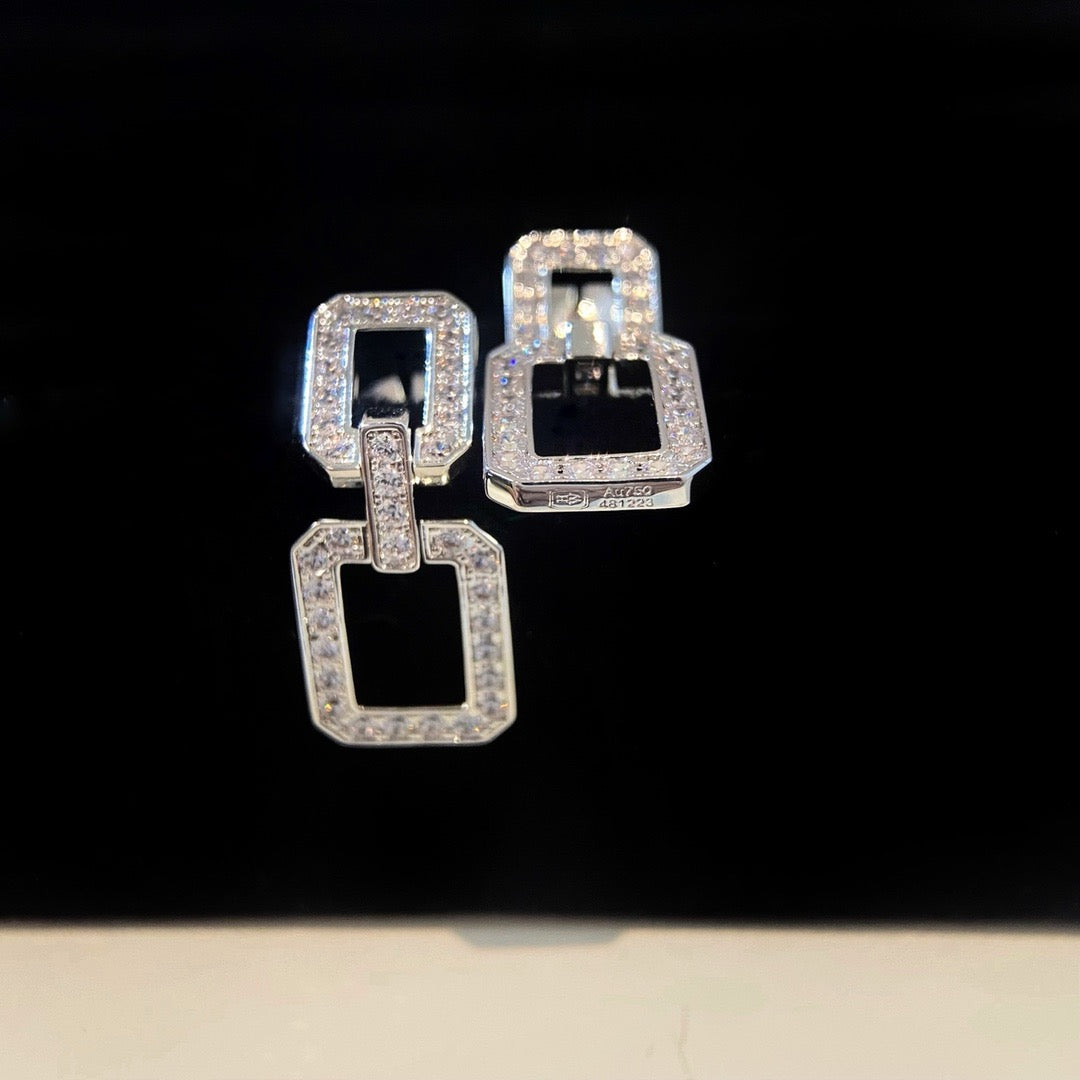 [AURORA]LINKS MEDIUM EARRINGS DIAMOND