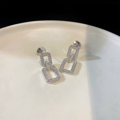 [AURORA]LINKS MEDIUM EARRINGS DIAMOND