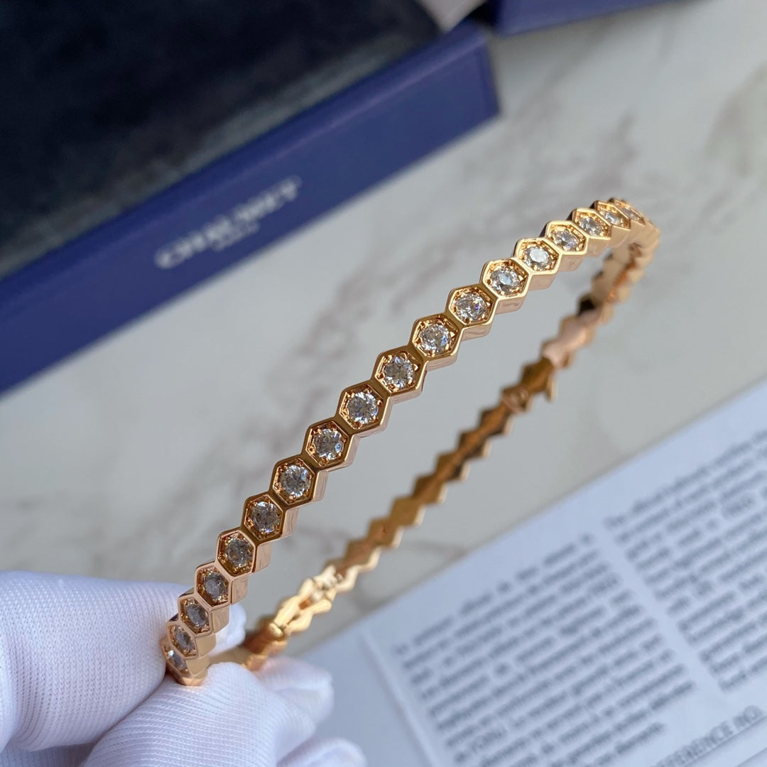 [AURORA]BEE LOVE GOLD BRACELET FULL DIAMOND