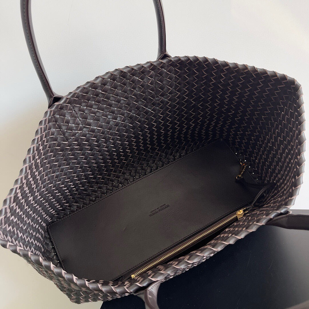 LARGE CABAT 51 IN BROWN LAMBSKIN