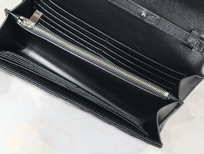 WOC 23 IN BLACK CAVIAR LAMBSKIN SILVER HARDWARE