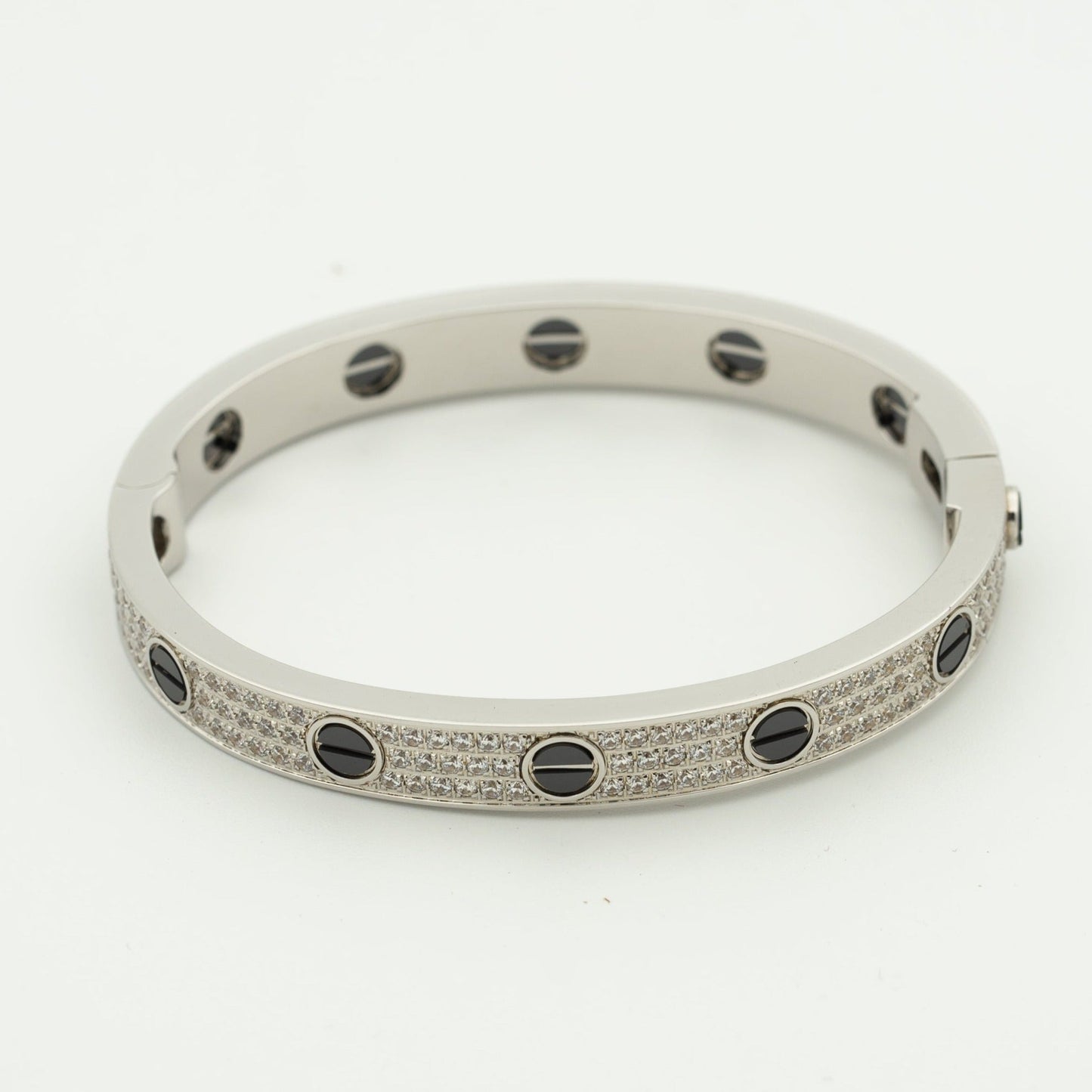[AURORA]LOVE BRACELET 6.1MM DIAMOND-PAVED CERAMIC