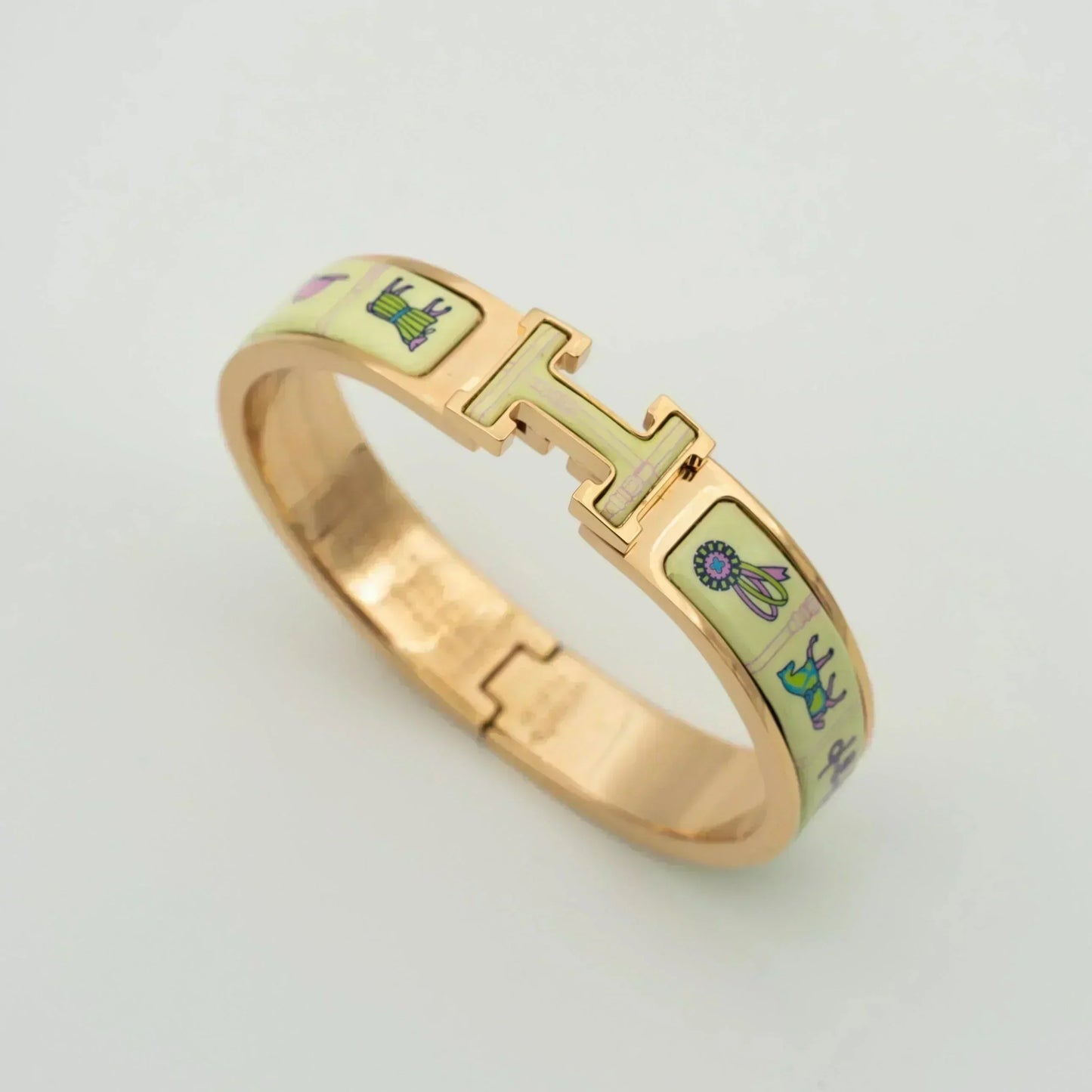 [AURORA]H PINK GOLD BRACELET CREAM CERAMIC