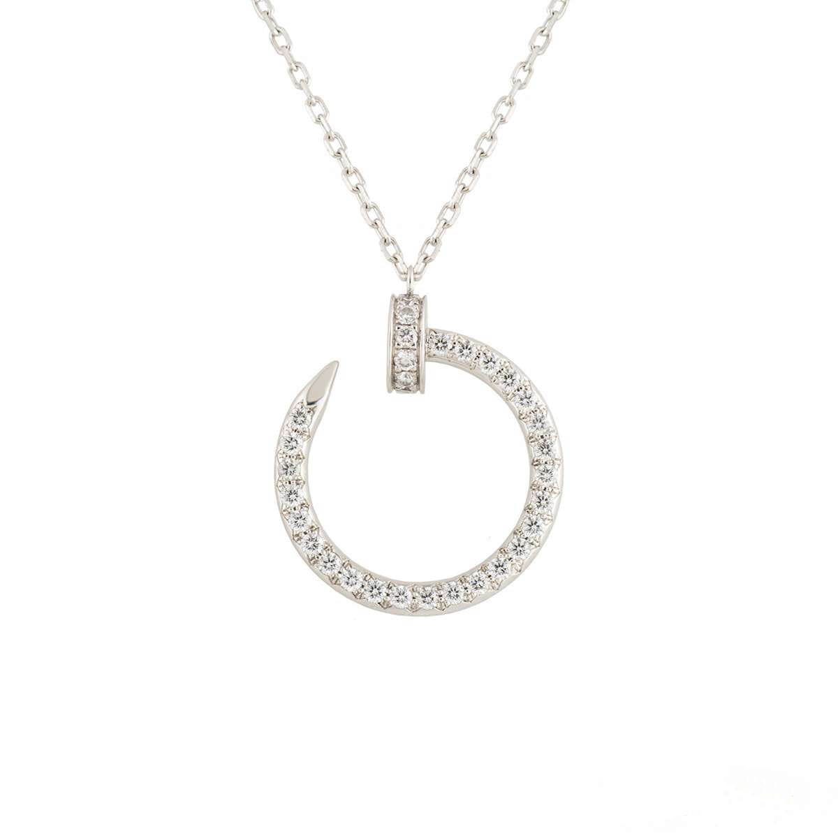 [AURORA]JUSTE NECKLACE SILVER DIAMONDS