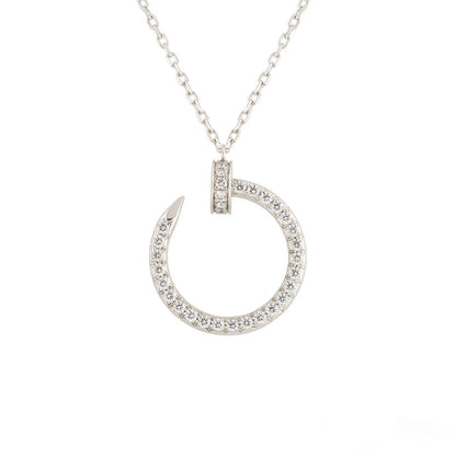 [AURORA]JUSTE NECKLACE SILVER DIAMONDS